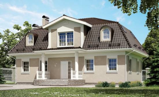 210-001-L Two Story House Plans with mansard, classic Ranch | Проекты домов от House Expert