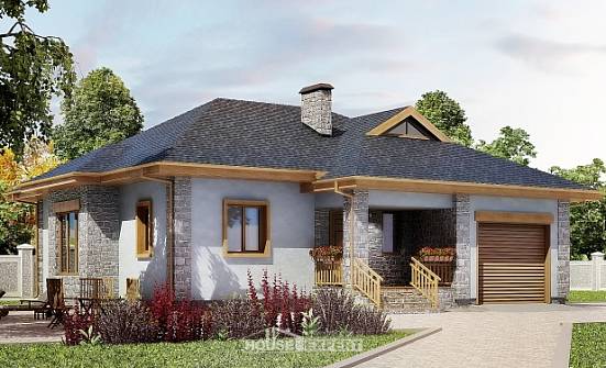 130-006-R One Story House Plans with garage in back, small House Plans | Проекты домов от House Expert