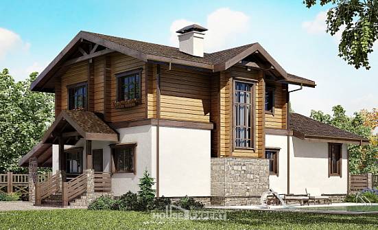 170-004-L Two Story House Plans with mansard and garage, small House Plans | Проекты домов от House Expert