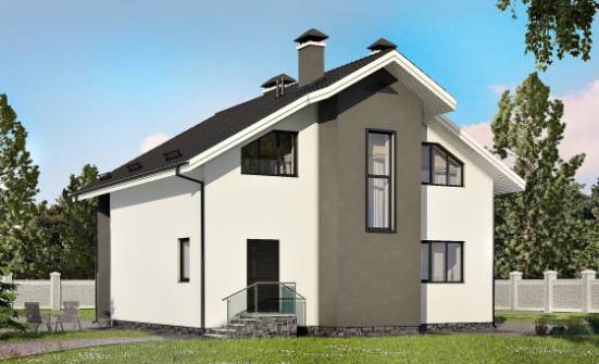 150-005-L Two Story House Plans with mansard, modest Home House | Проекты домов от House Expert