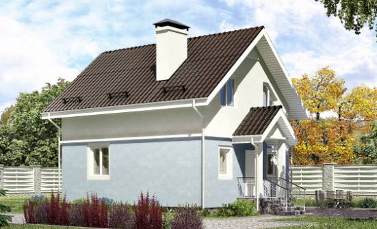 095-002-R Two Story House Plans with mansard, modern Home House | Проекты домов от House Expert