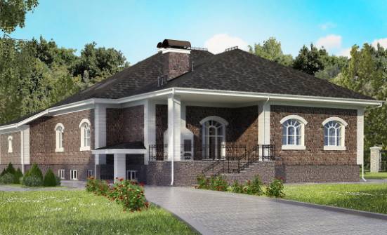 490-001-R Three Story House Plans with mansard with garage, modern House Online | Проекты домов от House Expert