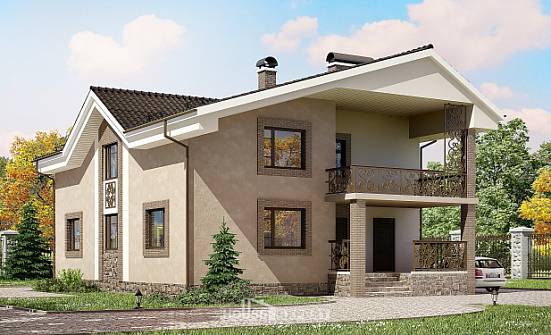 210-003-R Two Story House Plans with mansard, beautiful Floor Plan | Проекты домов от House Expert