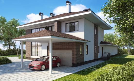 340-001-R Two Story House Plans with garage, luxury Architectural Plans | Проекты домов от House Expert