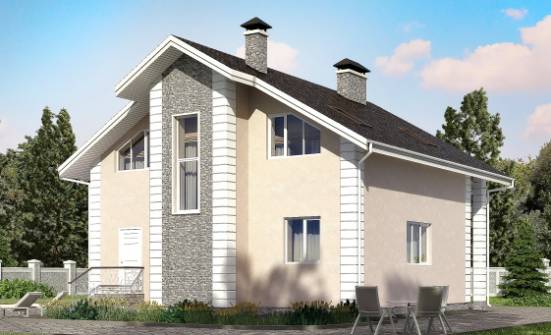 150-002-R Two Story House Plans and mansard with garage under, available House Plans | Проекты домов от House Expert