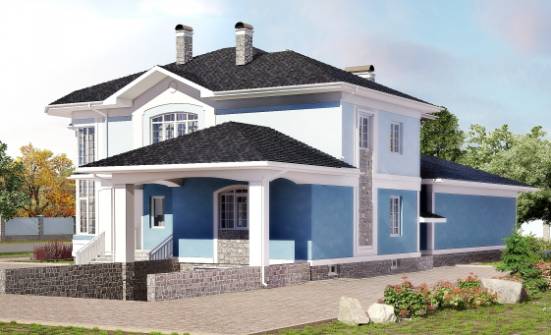 620-001-R Three Story House Plans with garage in back, classic Drawing House | Проекты домов от House Expert