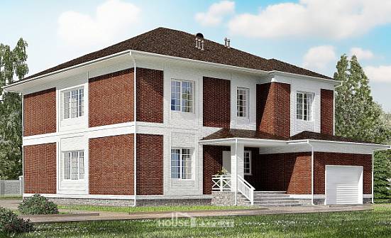 315-001-R Two Story House Plans and garage, big Drawing House | Проекты домов от House Expert