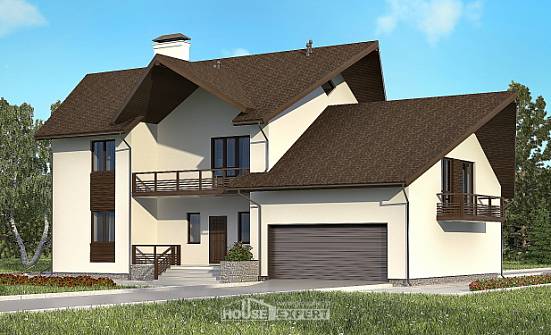 300-002-R Two Story House Plans and mansard and garage, modern Ranch | Проекты домов от House Expert