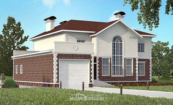 380-001-L Two Story House Plans with garage in front, a huge Home House | Проекты домов от House Expert