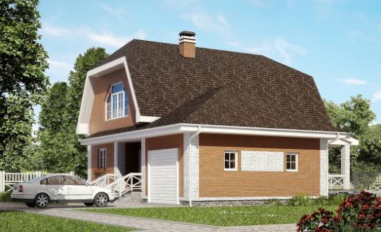 160-006-R Two Story House Plans and mansard with garage in back, classic Tiny House Plans | Проекты домов от House Expert