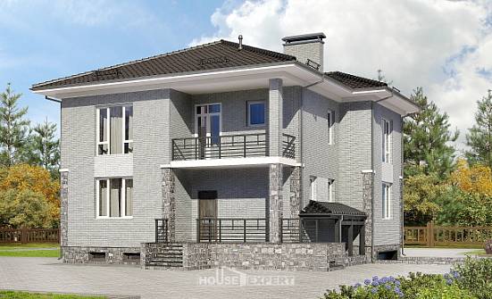 275-004-R Three Story House Plans with garage in back, cozy Home Plans | Проекты домов от House Expert