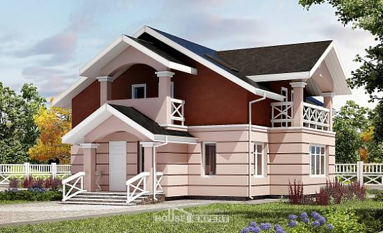 155-009-L Two Story House Plans with mansard, a simple Architectural Plans | Проекты домов от House Expert