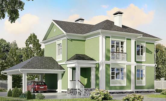 170-001-L Two Story House Plans with garage in front, the budget Blueprints of House Plans | Проекты домов от House Expert