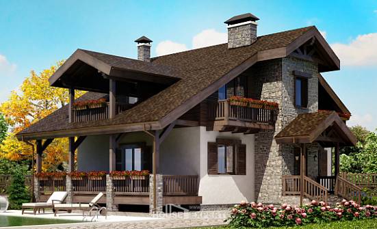 150-004-L Two Story House Plans with mansard roof, small Woodhouses Plans | Проекты домов от House Expert