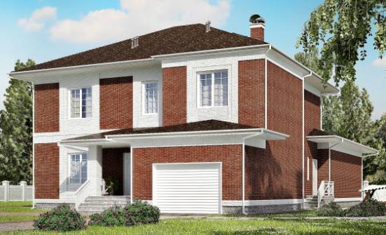 315-001-R Two Story House Plans and garage, big Drawing House | Проекты домов от House Expert