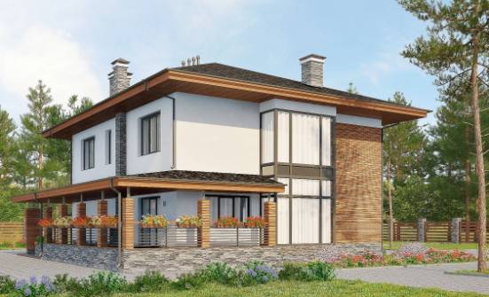 305-001-R Two Story House Plans with garage in front, beautiful Home House | Проекты домов от House Expert