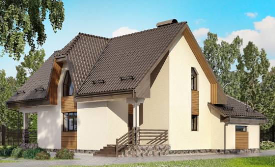 150-001-L Two Story House Plans and mansard with garage under, beautiful Building Plan  | Проекты домов от House Expert