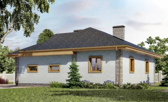 130-006-R One Story House Plans with garage in back, small House Plans | Проекты домов от House Expert