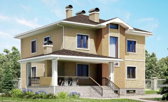 350-002-L Three Story House Plans with garage, classic Plan Online | Проекты домов от House Expert