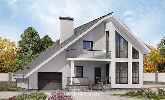 200-007-L Two Story House Plans with mansard roof and garage, best house Cottages Plans | Проекты домов от House Expert