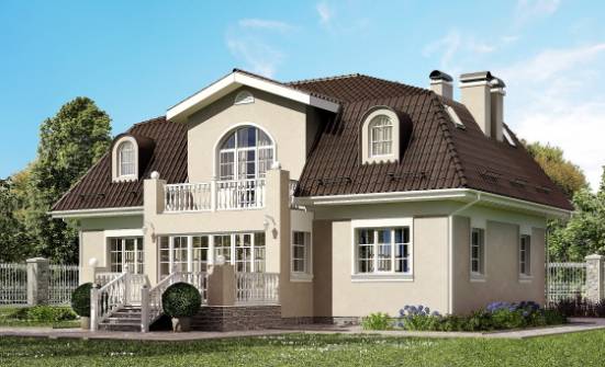 210-001-L Two Story House Plans with mansard, classic Ranch | Проекты домов от House Expert