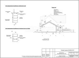 Разрез 4­-4, узлы армирования твинблока