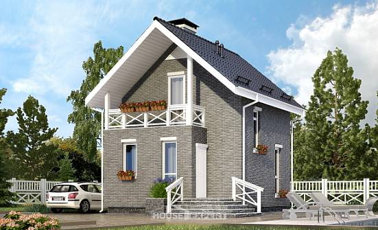 045-001-R Two Story House Plans with mansard, modest House Online | Проекты домов от House Expert