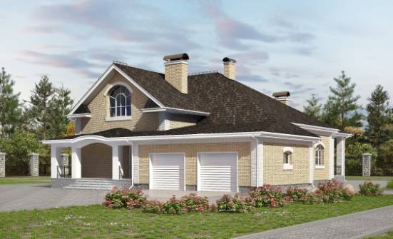 290-001-R Two Story House Plans with mansard with garage in front, spacious Home Plans | Проекты домов от House Expert