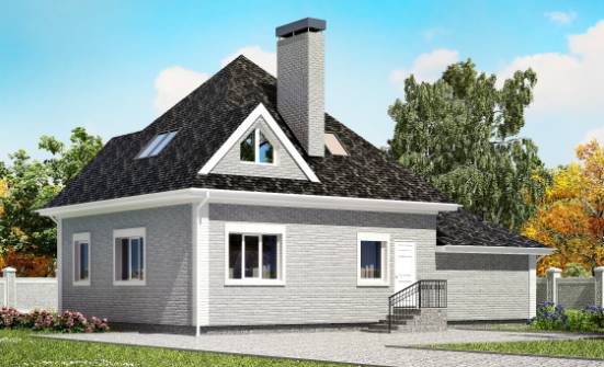 135-001-L Two Story House Plans with mansard roof with garage in front, cozy Custom Home Plans Online | Проекты домов от House Expert