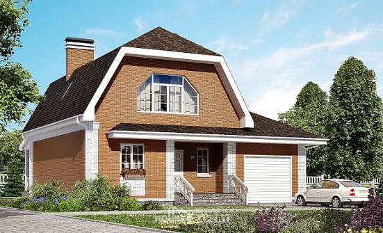 160-006-R Two Story House Plans and mansard with garage in back, classic Tiny House Plans | Проекты домов от House Expert