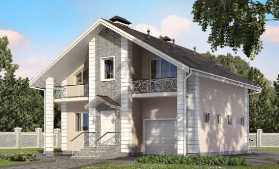 150-002-R Two Story House Plans and mansard with garage under, available House Plans | Проекты домов от House Expert