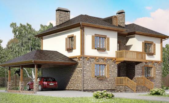 155-006-L Two Story House Plans with garage under, the budget House Building | Проекты домов от House Expert