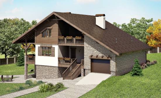 300-003-R Three Story House Plans with mansard roof and garage, a huge Custom Home | Проекты домов от House Expert