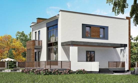 220-003-R Two Story House Plans with garage in back, spacious House Blueprints | Проекты домов от House Expert