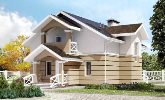 155-009-R Two Story House Plans with mansard roof, compact House Plan | Проекты домов от House Expert