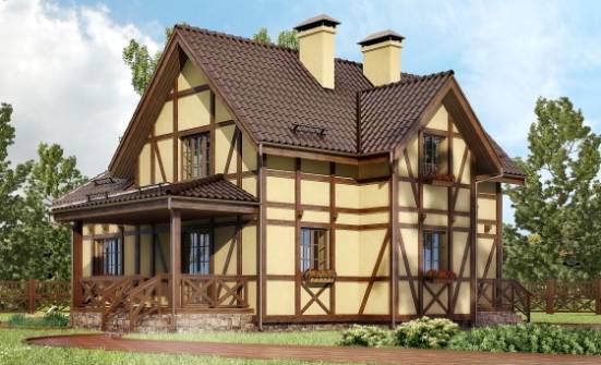 160-003-R Two Story House Plans with mansard, small Home House | Проекты домов от House Expert