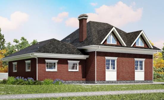 290-002-R Two Story House Plans with mansard roof with garage under, classic Home Blueprints | Проекты домов от House Expert